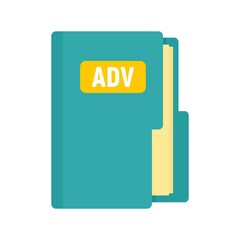 Poster - advertising folder icon flat isolated vector