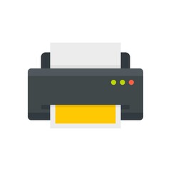 Poster - home printer icon flat isolated vector