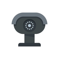 Sticker - Security camera icon flat isolated vector