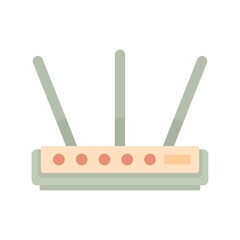 Poster - Internet router icon flat isolated vector