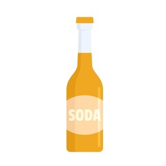 Poster - Soda bottle icon flat isolated vector