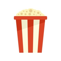 Sticker - Popcorn pack icon flat isolated vector