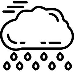 Poster - rain line icon