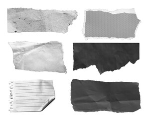 torn paper isolated on white background