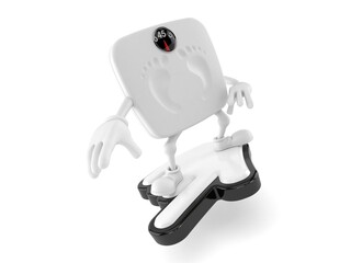 Sticker - Weight scale character surfing on cursor