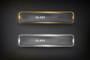 button web set glass on background color black