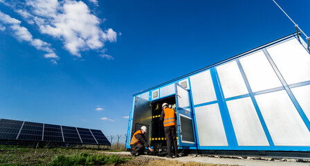 Wall Mural - execution of electrical measuring works on the power transformer