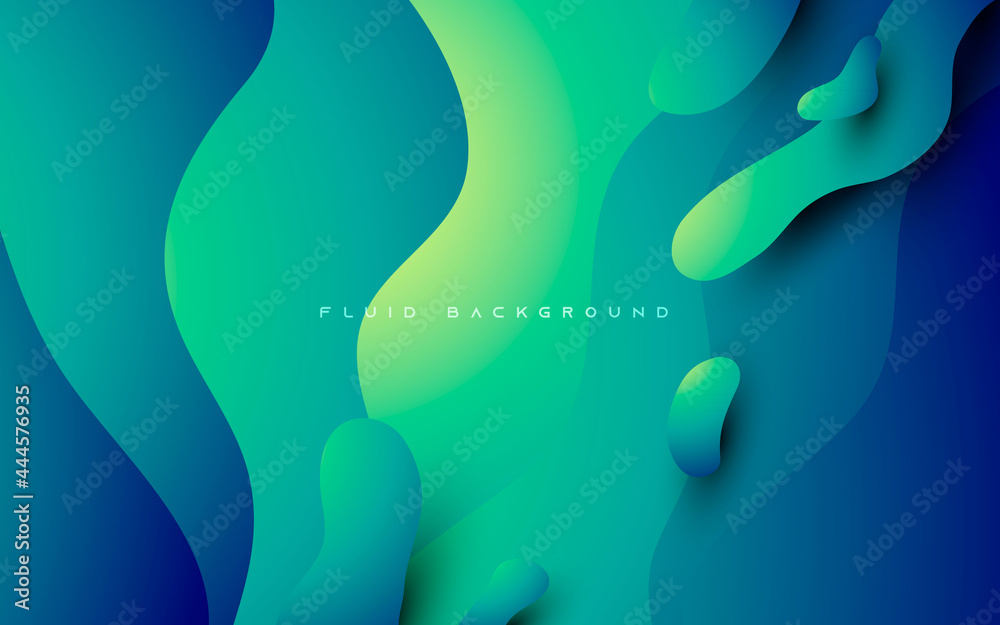 Abstract wavy blue and green gradient background Stock Vector | Adobe Stock