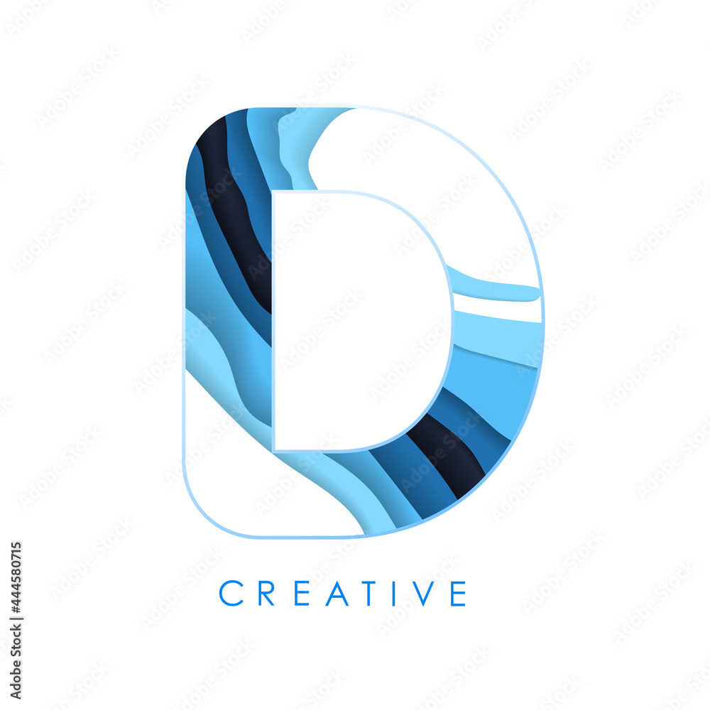Logo D Letter Design with Fonts and Creative Letters. Stock Vector ...
