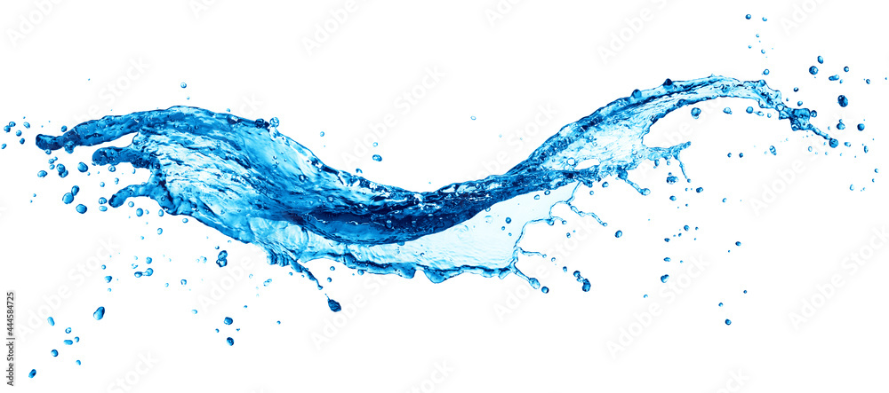 blue water splash isolated - obrazy, fototapety, plakaty 