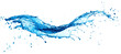 Leinwandbild Motiv blue water splash isolated