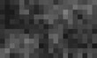 Black and grey pixelated pattern and texture geometric vector background