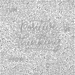 Wall Mural - abstract background with hand drawn doodle elements. funny wallpaper for blog, poster and print desi