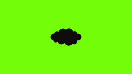 Poster - Luminous translucent cloud icon animation