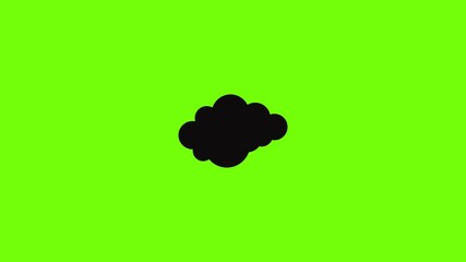 Poster - Cloud with downfall icon animation