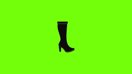 Poster - woman boots icon animation