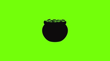 Canvas Print - Pot coin icon animation