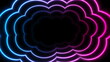 Blue and purple neon clouds abstract background
