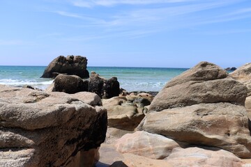 Poster - rocks and sea in Morbihan  