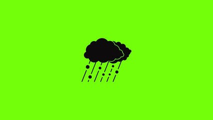 Poster - Cloud rain snow icon animation