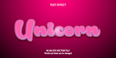 Elegant and exotic editable text effect: Unicorn