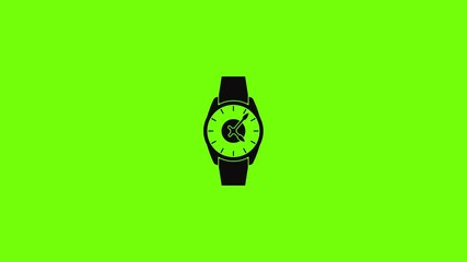 Poster - wristwatch businessman icon animation