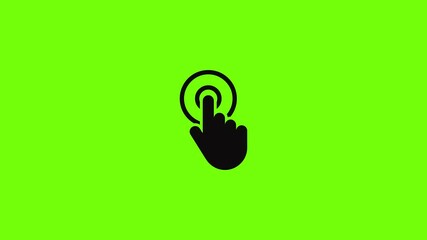 Poster - Hand cursor click icon animation