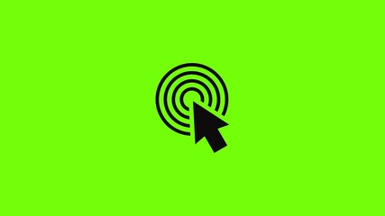 Poster - Cursor click round icon animation
