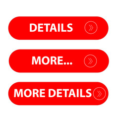 Aufkleber - details button on white background. more button. more details button. flat style.