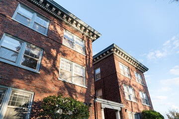 Two traditional buildings with bricks at Tacoma, Washington