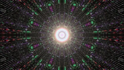 Wall Mural - A 3D rendering of a dark black tunnel slowly getting brighter on a loop