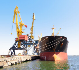 cargo ship in port