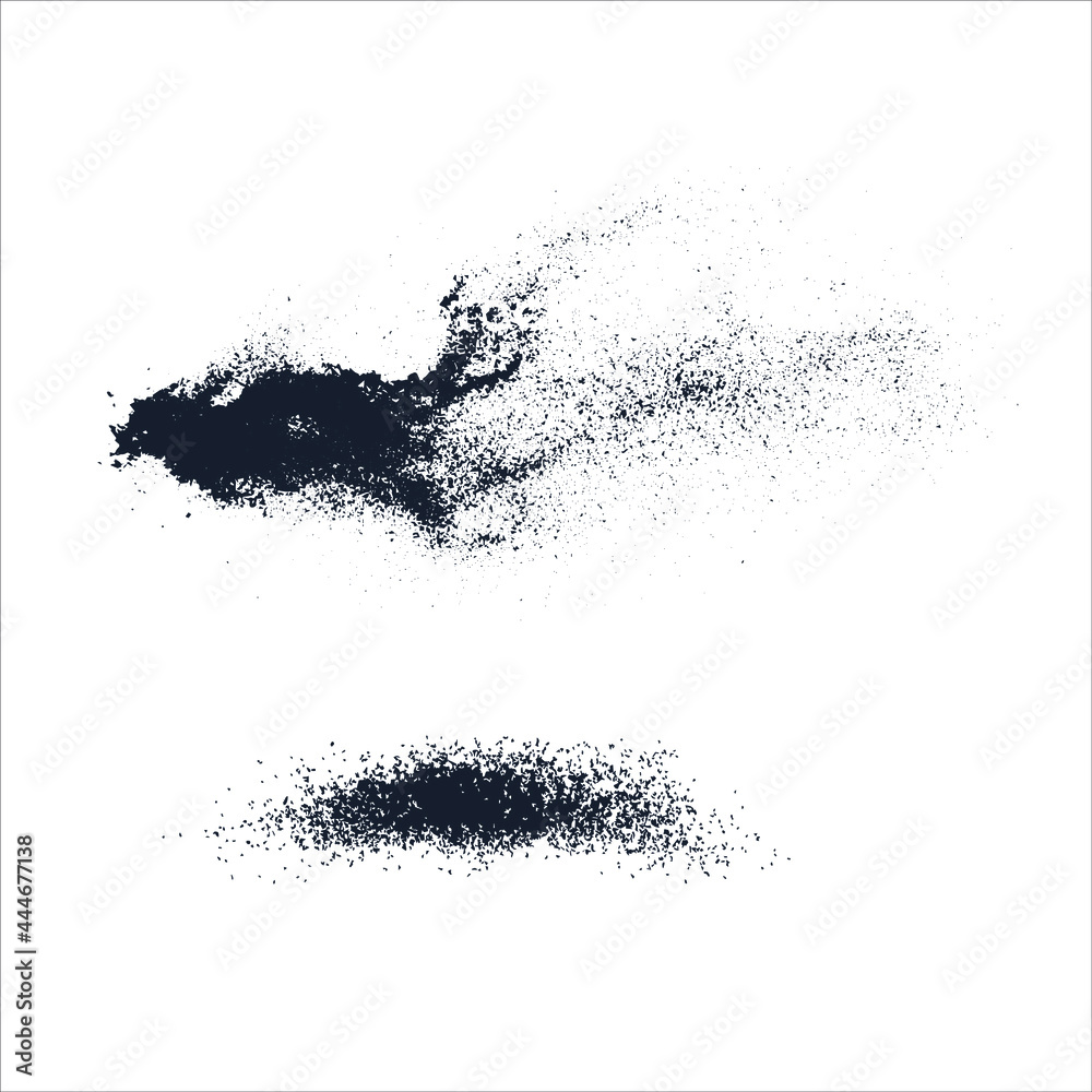 Black powder, dust, vector elements stock illustration. Grunge design ...