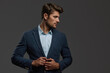 © Drobot Dean - Profile of young focused european business man