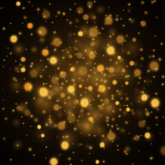 Wall Mural - gold abstract bokeh background. gold stardust background. vector illustration