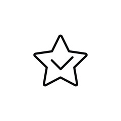 Sticker - star icon Checkmark icon. Done, tick, yes, accept  icon