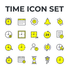 Fototapete - time set icon, isolated time set sign icon, vector illustration