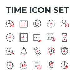 Fototapete - time set icon, isolated time set sign icon, vector illustration