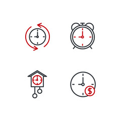 Fototapete - time set icon, isolated time set sign icon, vector illustration