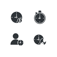Fototapete - time set icon, isolated time set sign icon, vector illustration