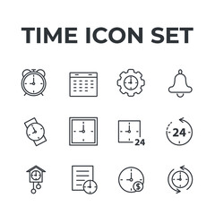 Fototapete - time set icon, isolated time set sign icon, vector illustration