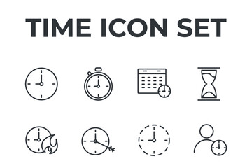 Fototapete - time set icon, isolated time set sign icon, vector illustration