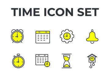 Fototapete - time set icon, isolated time set sign icon, vector illustration