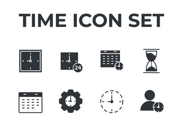 Fototapete - time set icon, isolated time set sign icon, vector illustration