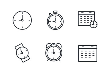 Fototapete - time set icon, isolated time set sign icon, vector illustration