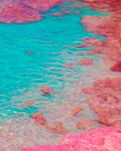 Ocean Water Surreal Background. Ideal For Postcard Prints, Phone Cases, Print T-shirts. Canary Islands. Fuerteventura. Stylish Nature Visual Spirits Wallpaper