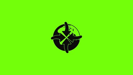Poster - Arrow of world icon animation