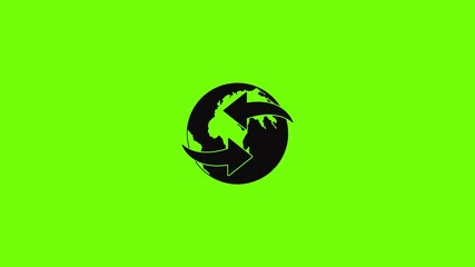 Poster - Moving earth icon animation