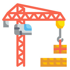 Wall Mural - crane flat icon