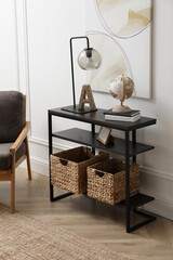 Aufkleber - Light hallway interior with stylish console table